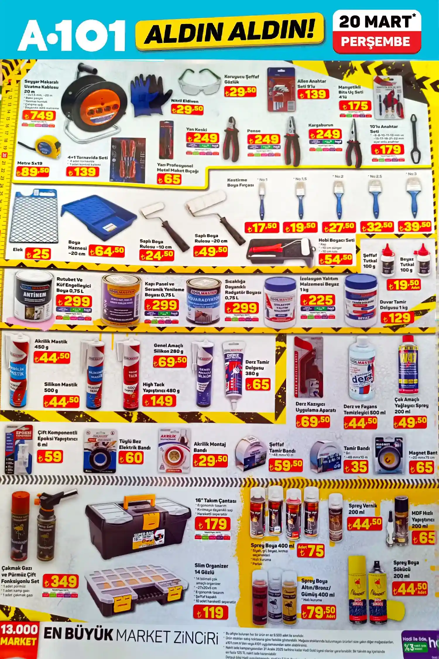 A101 20 Mart 2025 Aktüel Ürünler Kataloğu