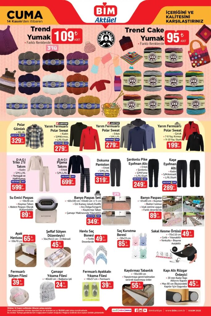 BİM 14 Kasım 2025 Aktüel Kataloğu: Teknoloji, Beyaz Eşya ve Züccaciyede Kaçırılmayacak Fırsatlar BİM 14 Kasım 2025 Aktüel Kataloğu