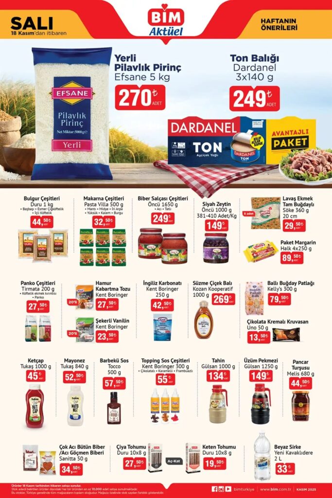 BİM 18 Kasım 2025 Kataloğu