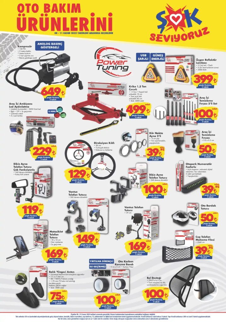 ŞOK 8 Kasım 2025 Aktüel Ürünler Kataloğu: Otomobil Sahiplerine Özel Kış Hazırlığı Fırsatları ŞOK 8 Kasım 2025 Aktüel Ürünler Kataloğu