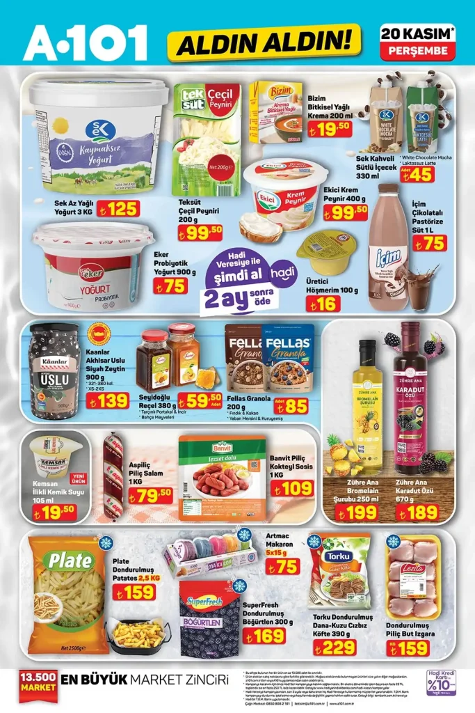 A101 20 Kasım 2025 Kataloğu