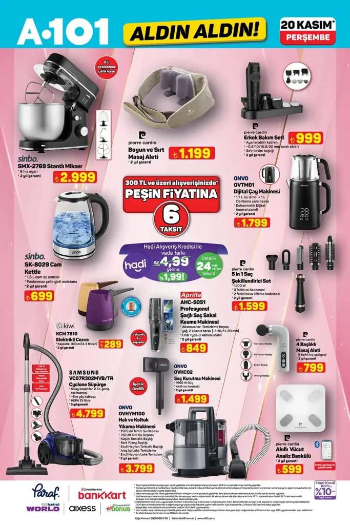 A101 20 Kasım 2025 Kataloğu