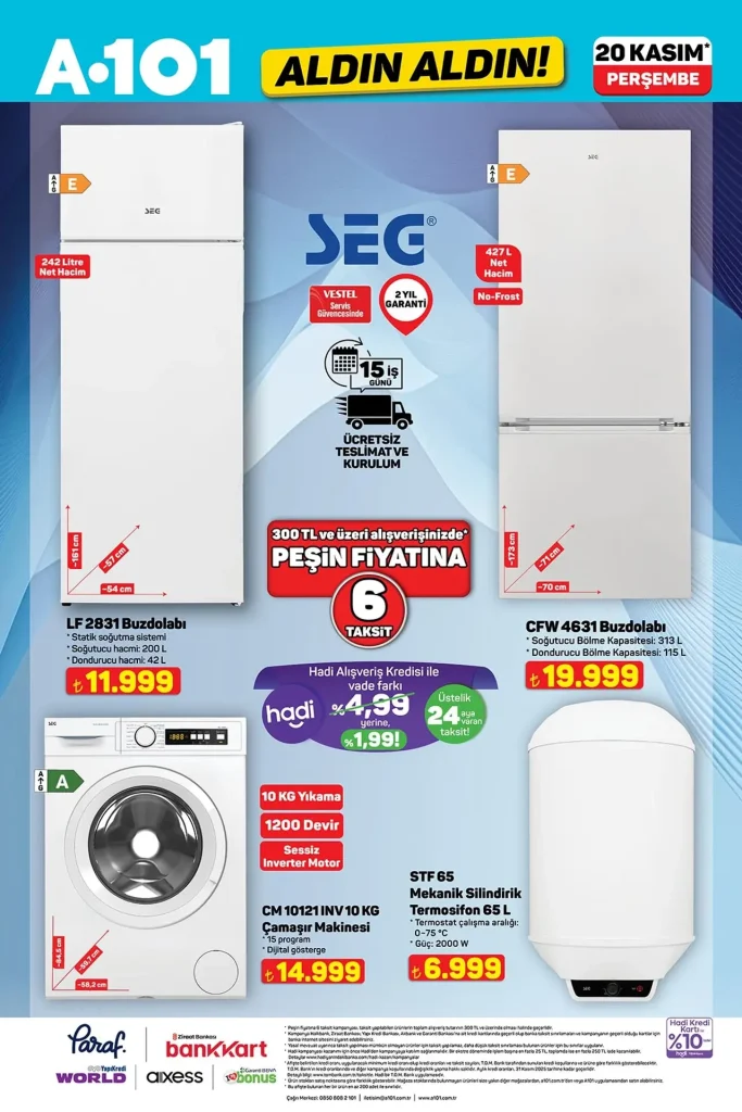 A101 20 Kasım 2025 Kataloğu