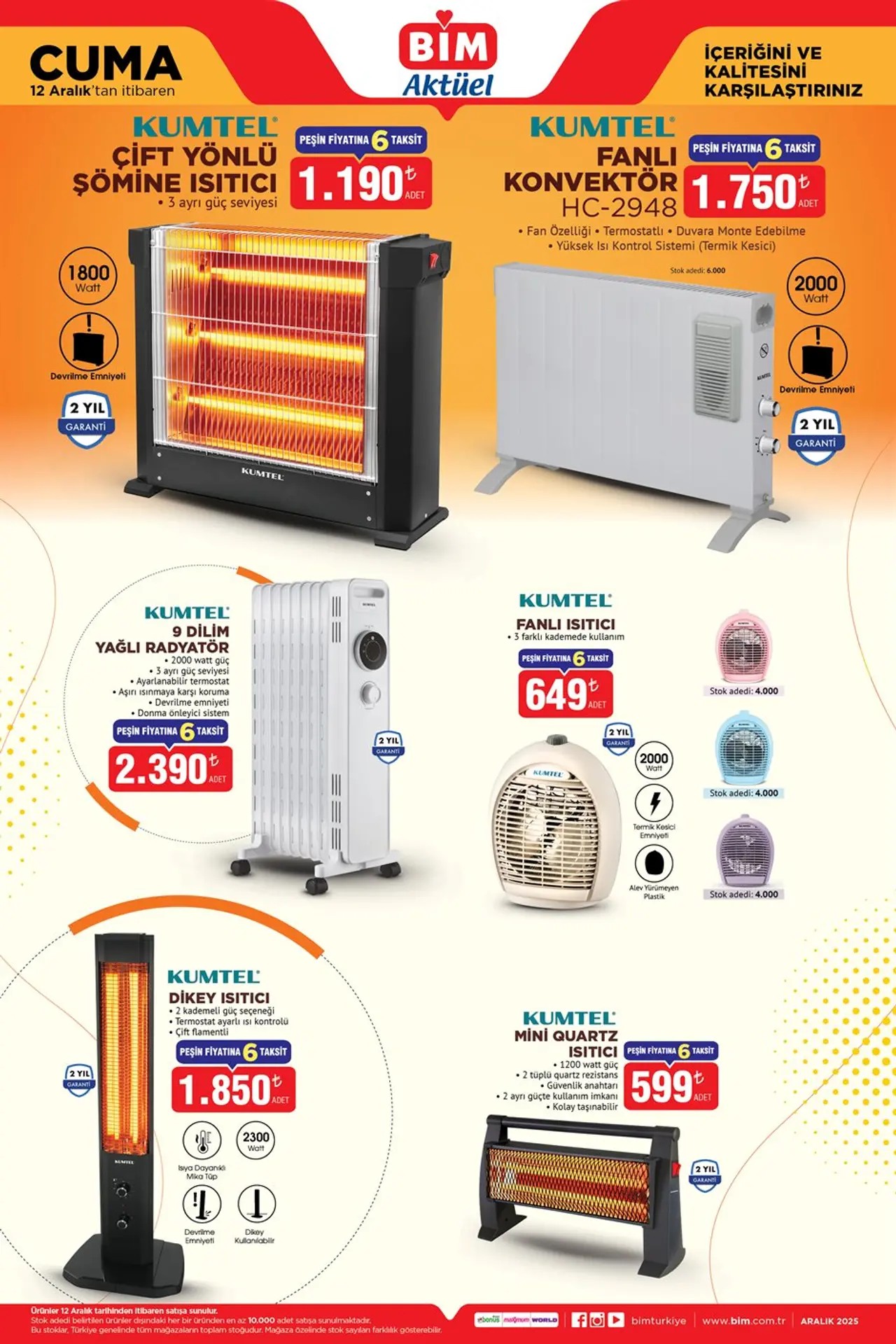 BİM 12 Aralık 2025 Aktüel Kataloğu