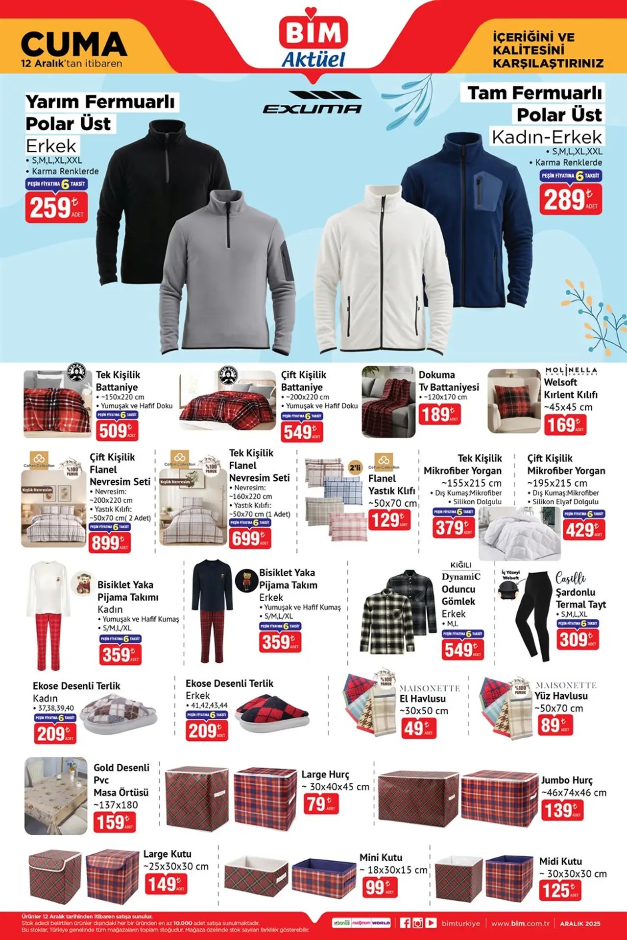 BİM 12 Aralık 2025 Aktüel Kataloğu