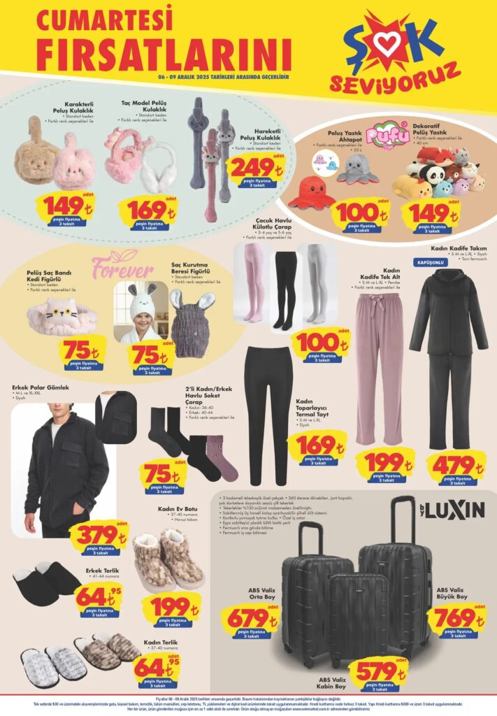 ŞOK 6 Aralık 2025 Aktüel Kataloğu: Kış Konforu, Oyuncak Şöleni ve Valiz Fırsatları ŞOK 6 Aralık 2025 Aktüel Ürünler Kataloğu