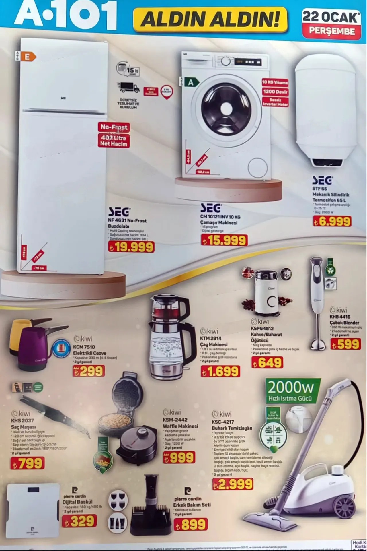 A101 22 Ocak 2026 Aktüel Kataloğu