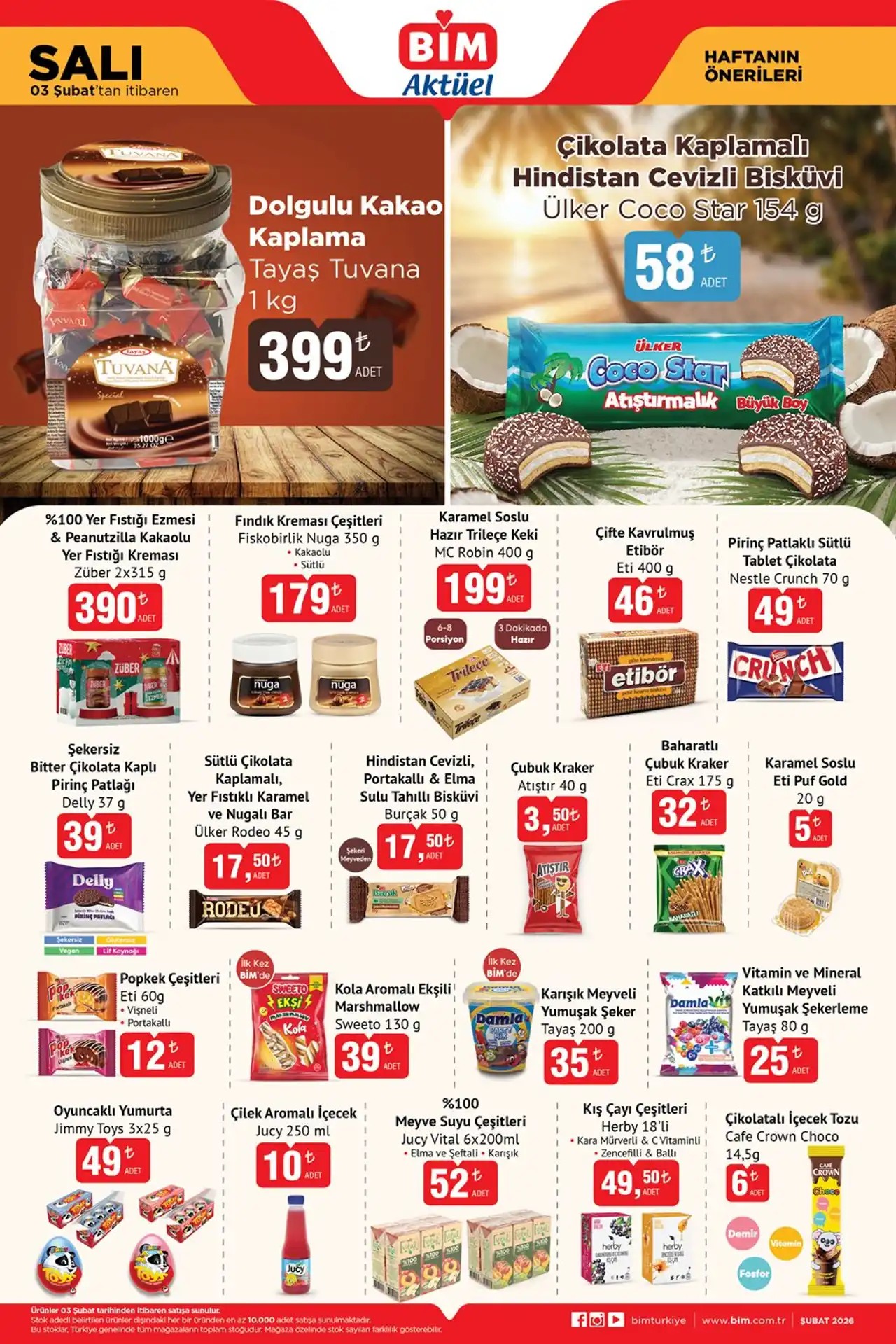 BİM 3 Şubat 2026 Aktüel Kataloğu: Şarküteri Şov, Tatlı Atıştırmalıklar ve Ekonomik Temizlik Fırsatları BİM 3 Şubat 2026 Aktüel Kataloğu
