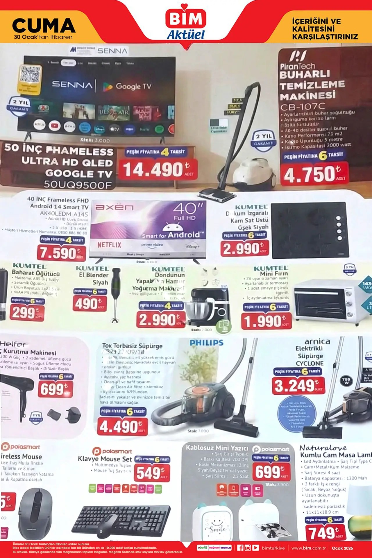 BİM 30 Ocak 2026 Aktüel Kataloğu