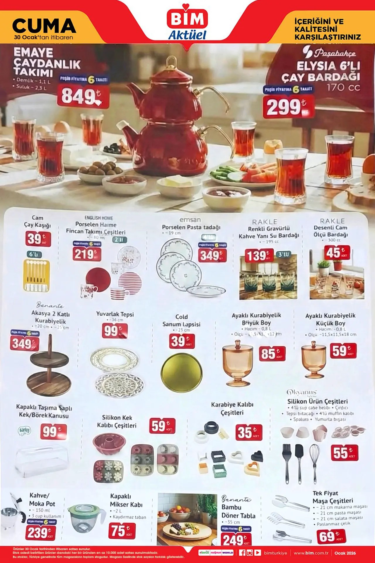 BİM 30 Ocak 2026 Aktüel Kataloğu