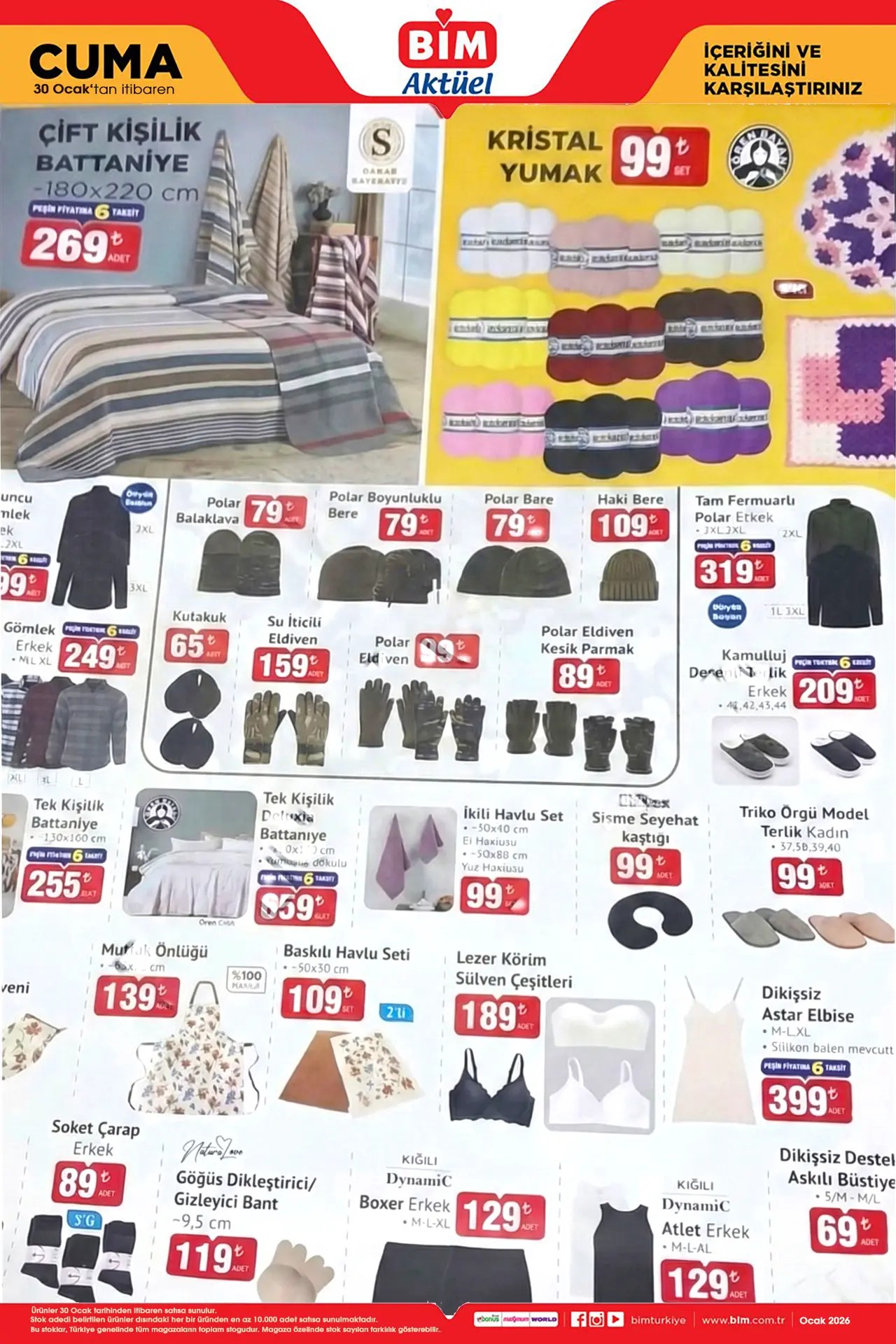 BİM 30 Ocak 2026 Aktüel Kataloğu