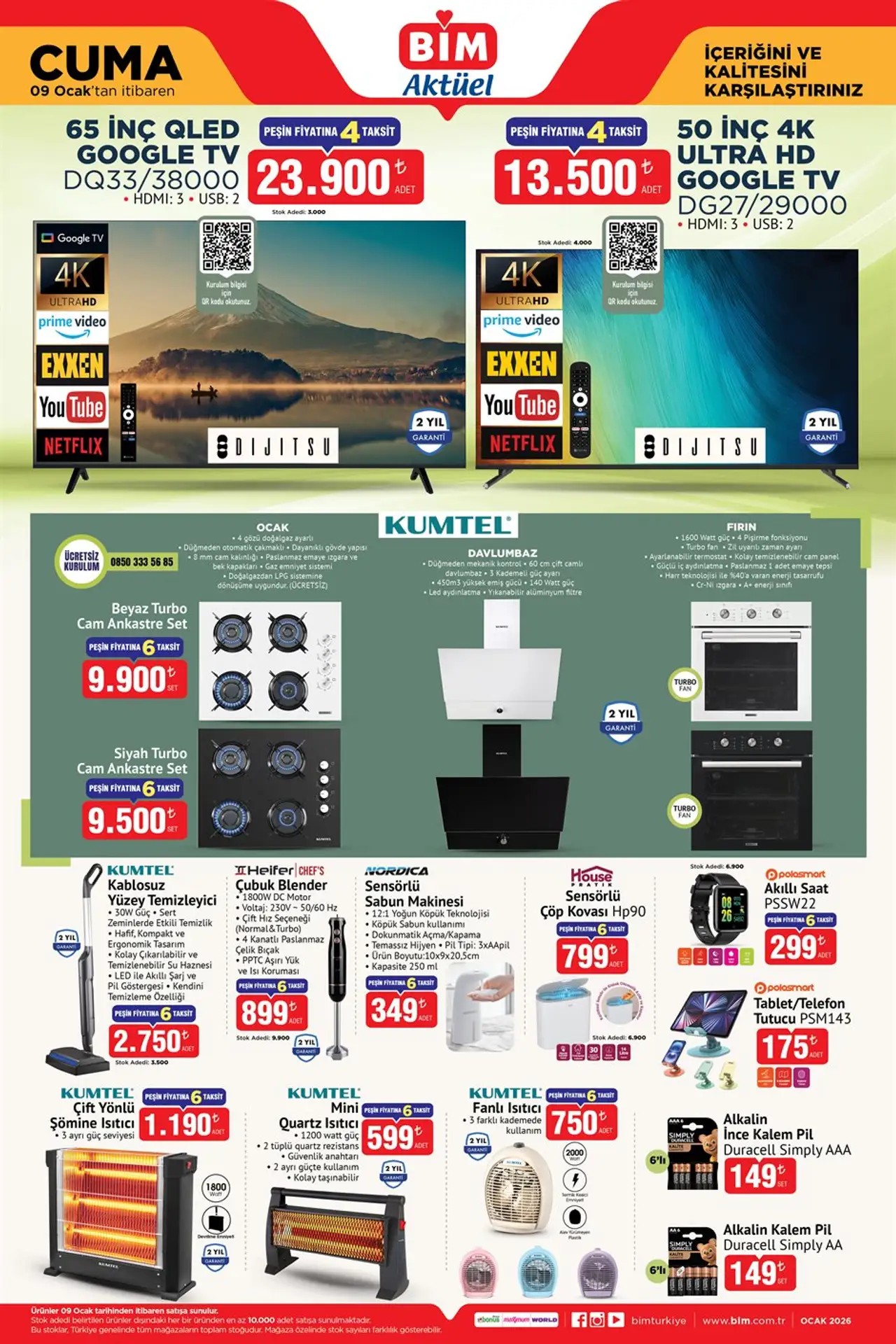 BİM 9 Ocak 2026 Aktüel Kataloğu