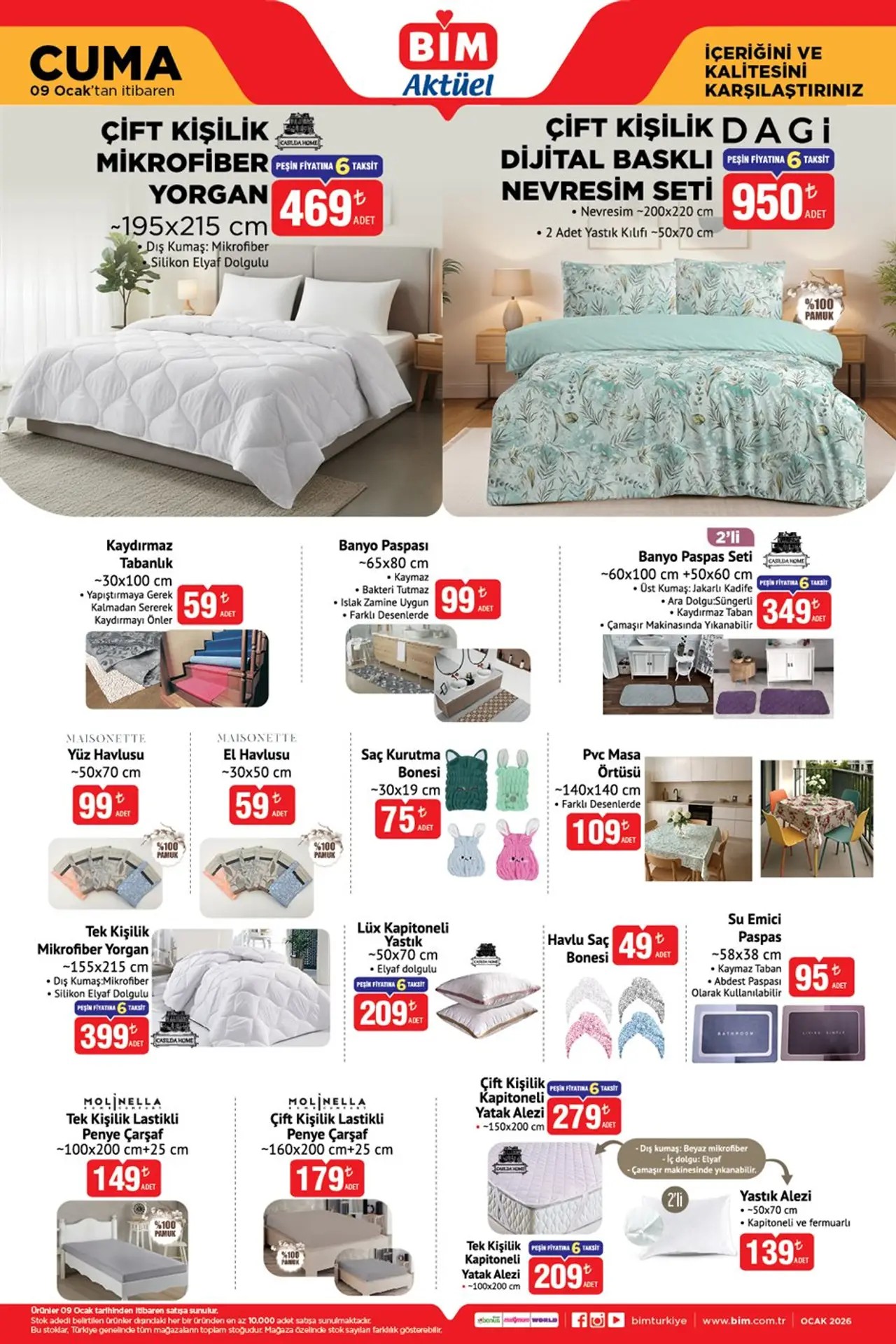BİM 9 Ocak 2026 Aktüel Kataloğu