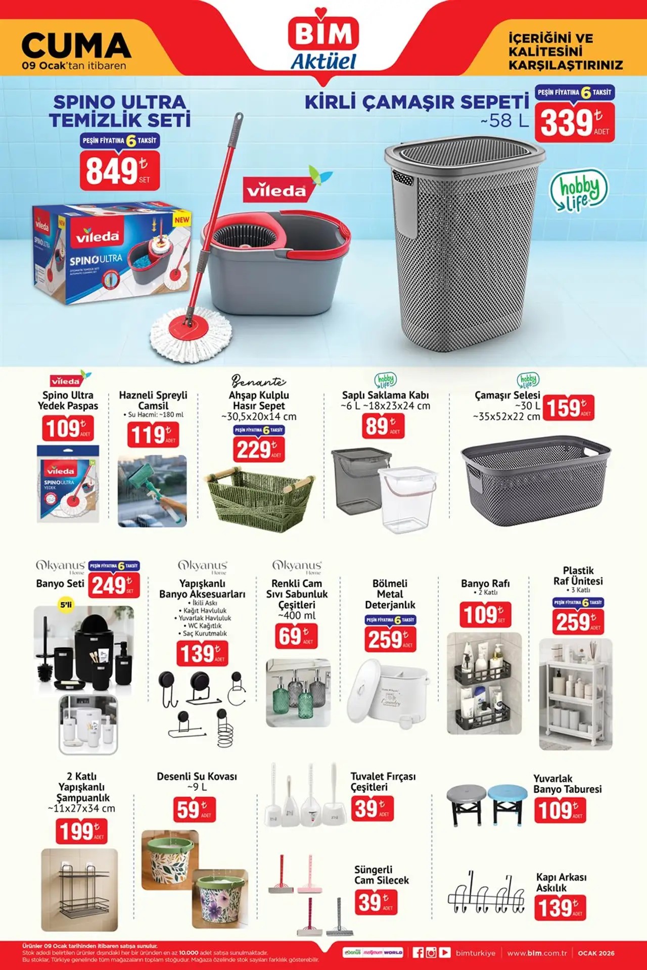 BİM 9 Ocak 2026 Aktüel Kataloğu