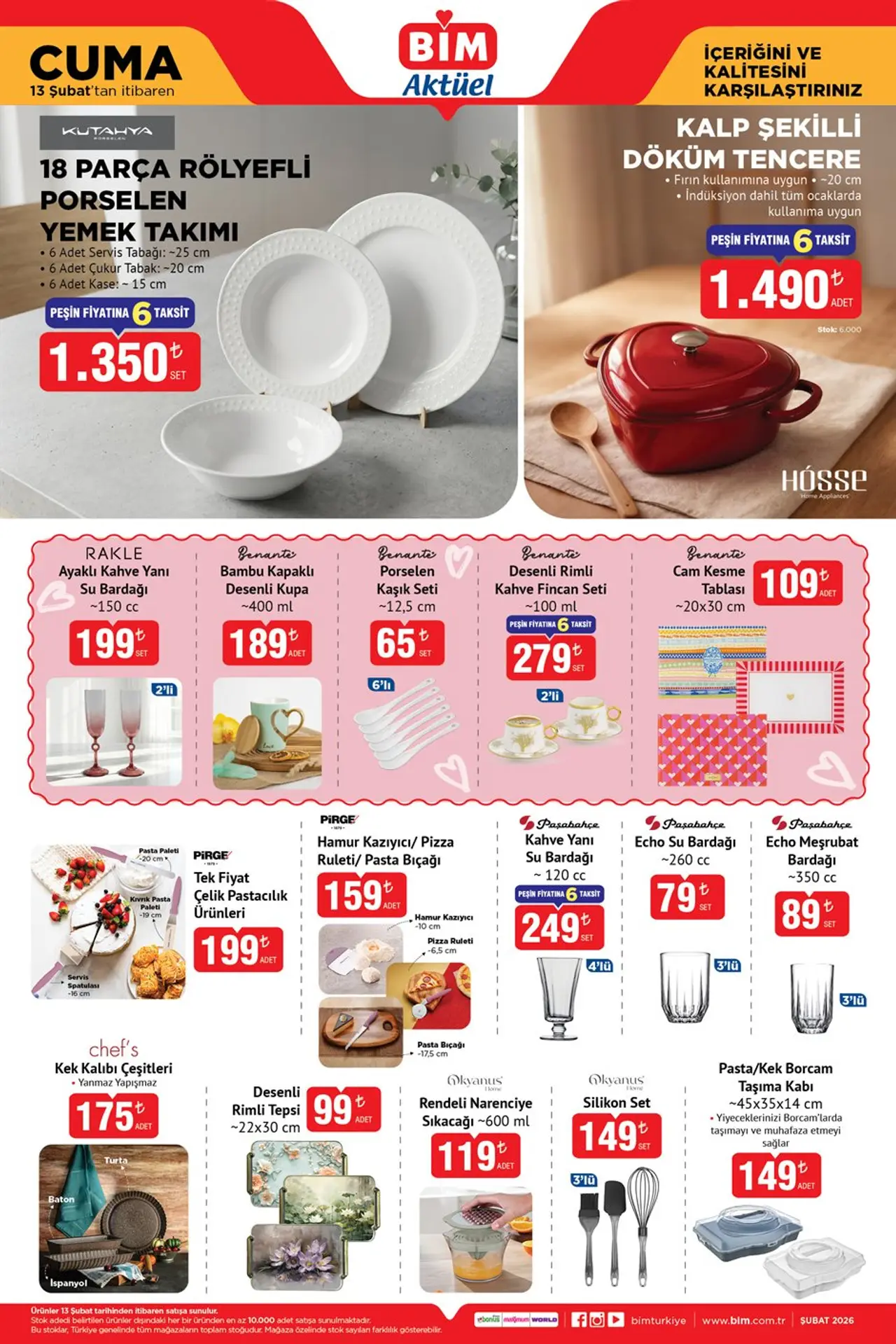 BİM 13 Şubat 2026 Aktüel Kataloğu: TCL TV'ler ve "Kalpli Tencere" Sürprizi!