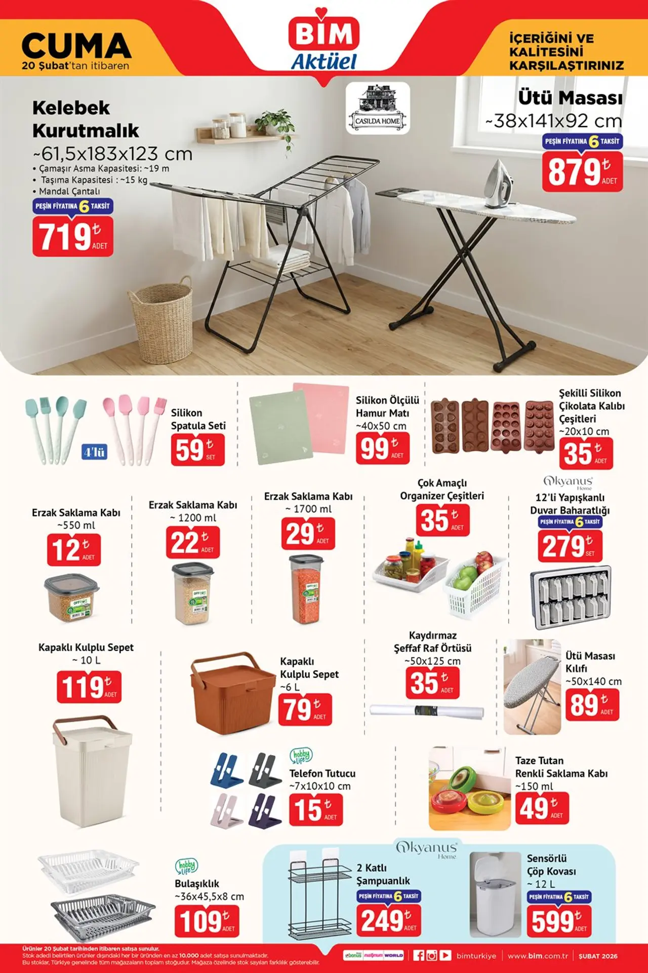 BİM 20 Şubat 2026 Aktüel Ürünler Kataloğu