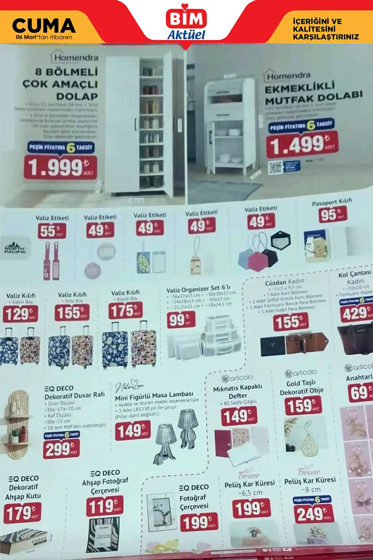 BİM 6 Mart 2026 Aktüel Ürünler Kataloğu