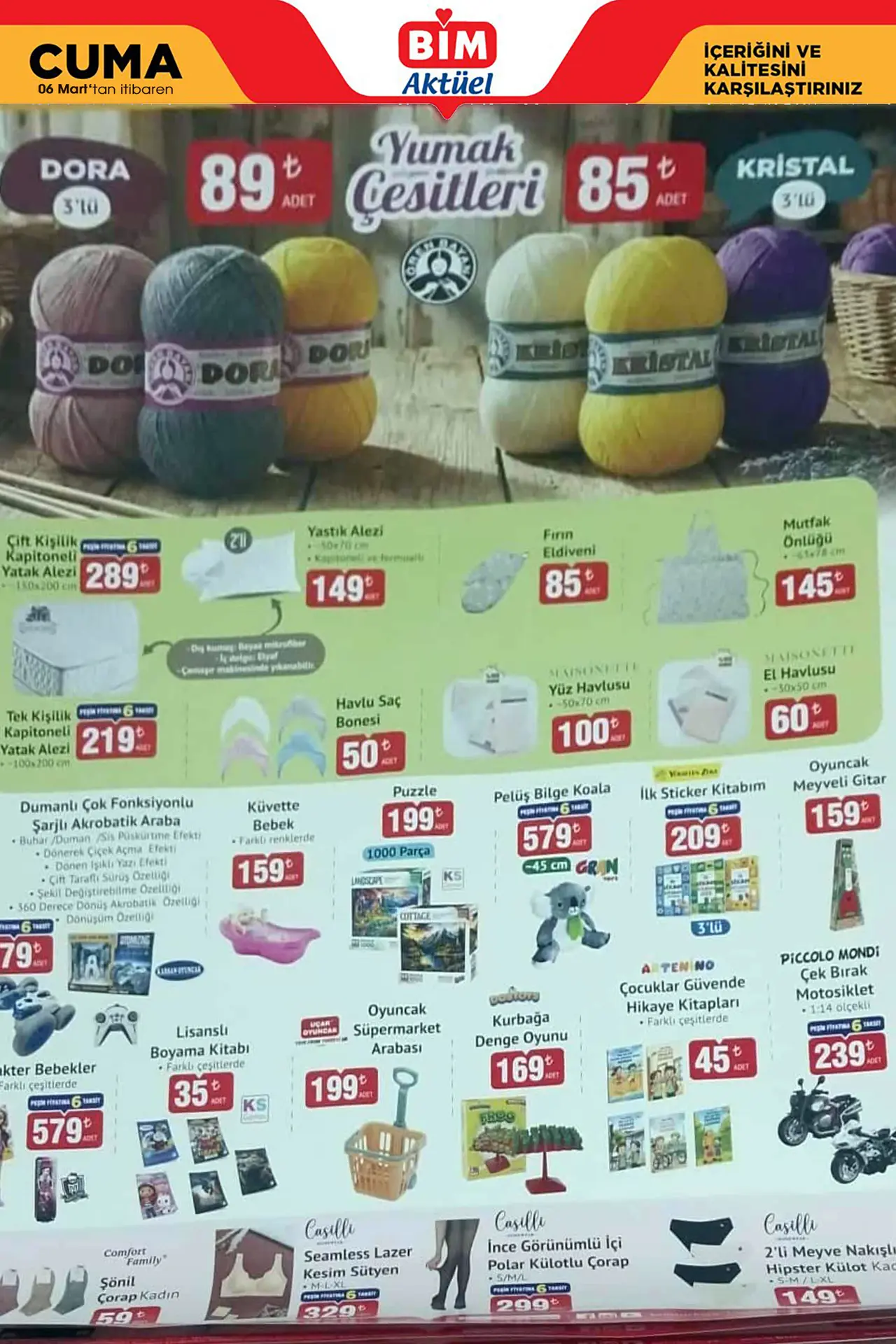 BİM 6 Mart 2026 Aktüel Ürünler Kataloğu