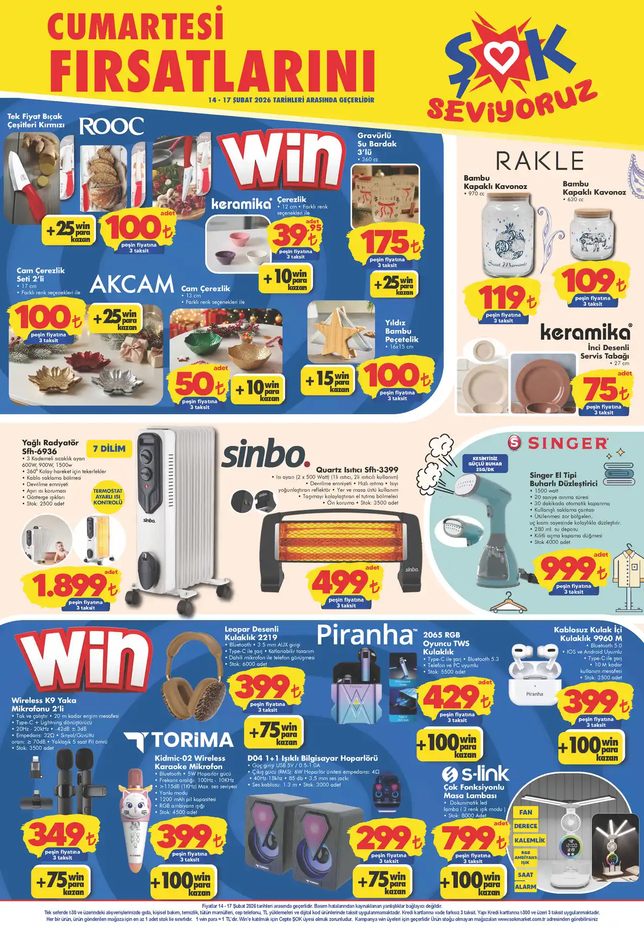 ŞOK 14 Şubat 2026 Aktüel Ürünler Kataloğu