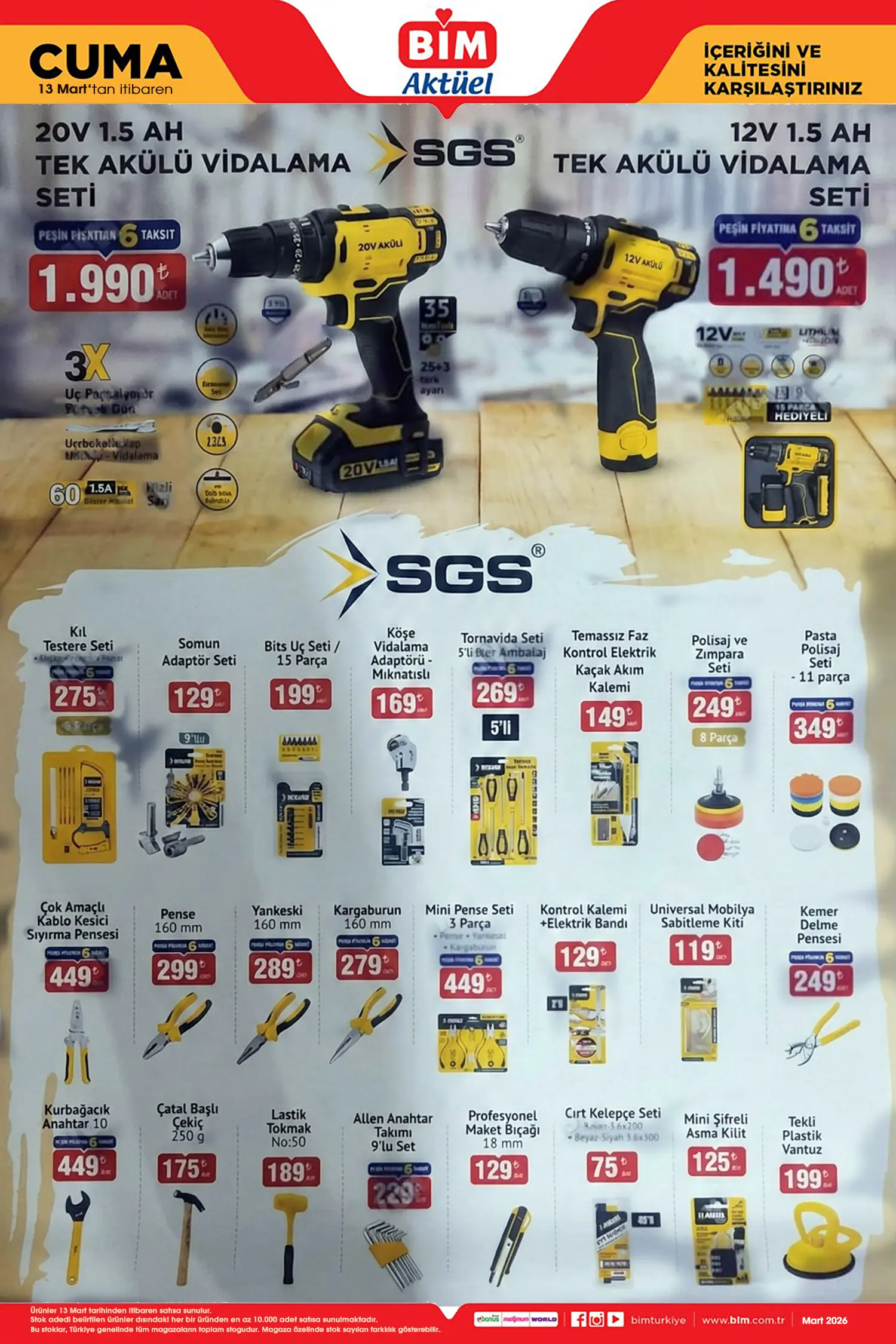 BİM 13 Mart 2026 Aktüel Ürünler Kataloğu BİM 13 Mart 2026 Aktüel Ürünler Kataloğu