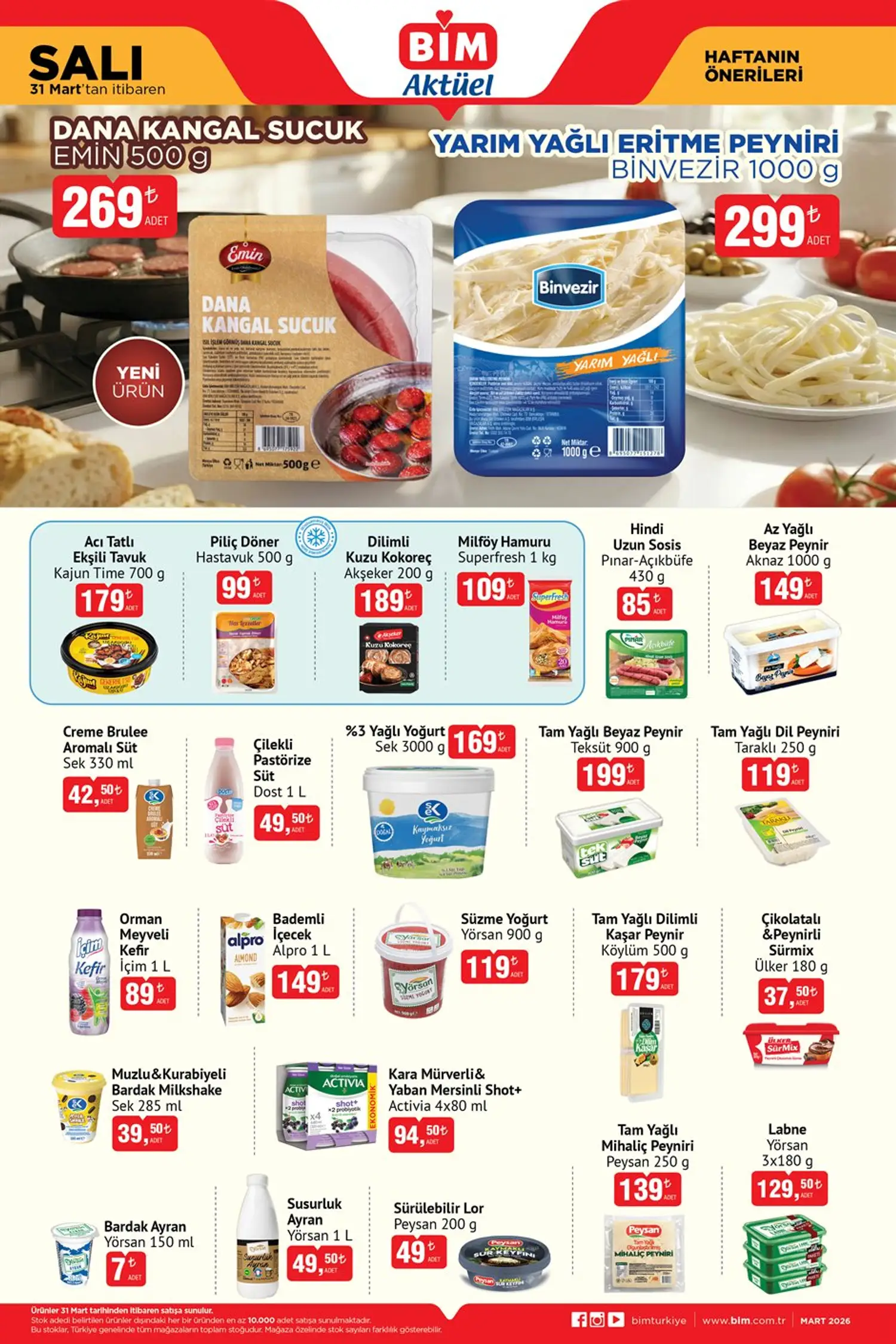 BİM 31 Mart 2026 Aktüel Ürünler Kataloğu