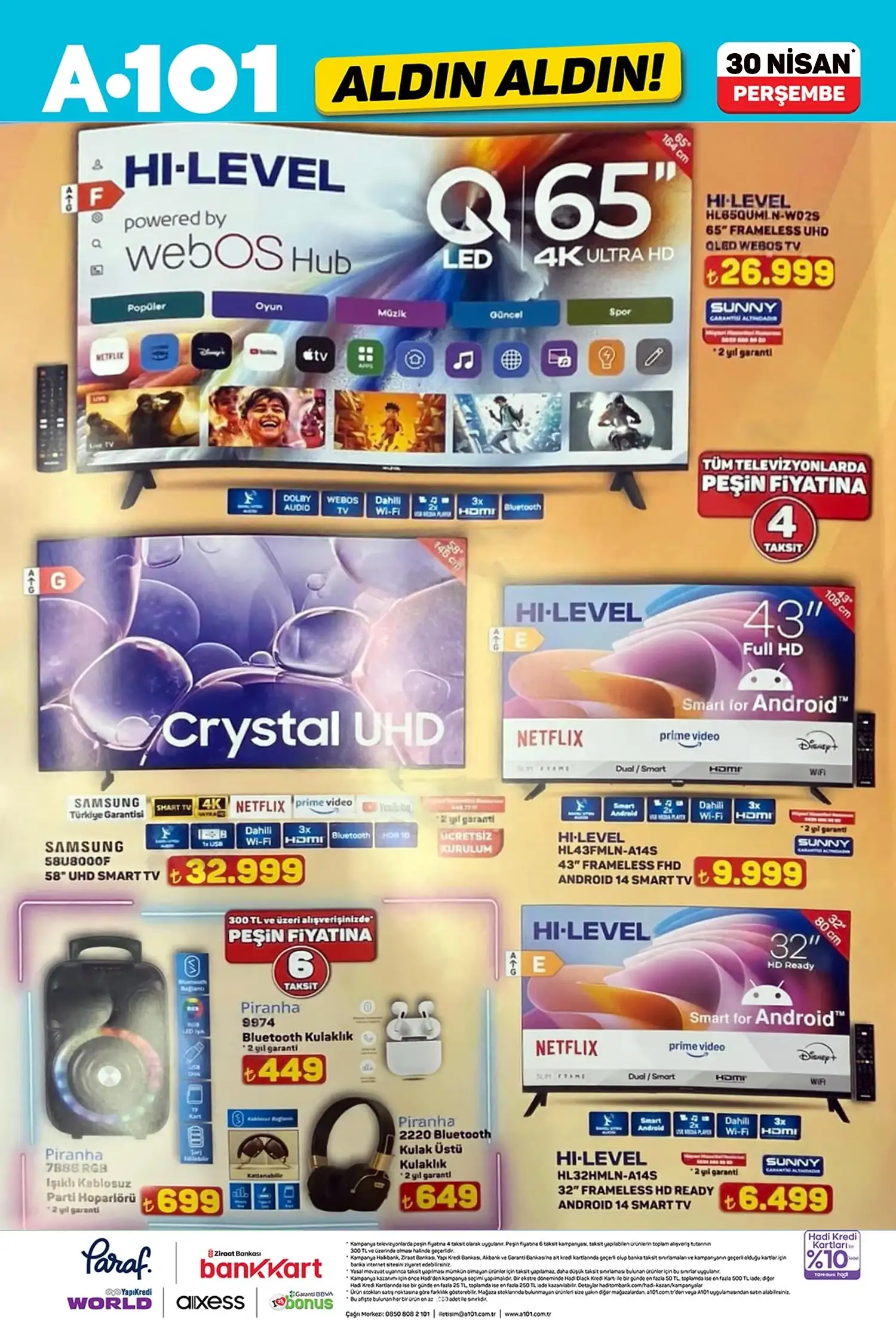 A101 aktüel 30 Nisan 2026 katalog gorseli 1