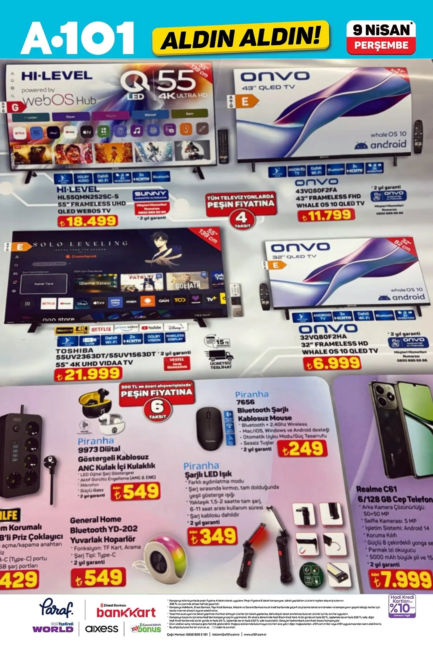 A101 aktüel 9 Nisan 2026 katalog gorseli 2