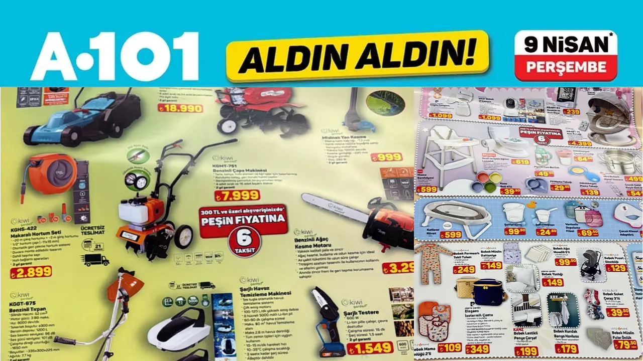 A101 aktüel 9 Nisan 2026 katalog gorseli 1