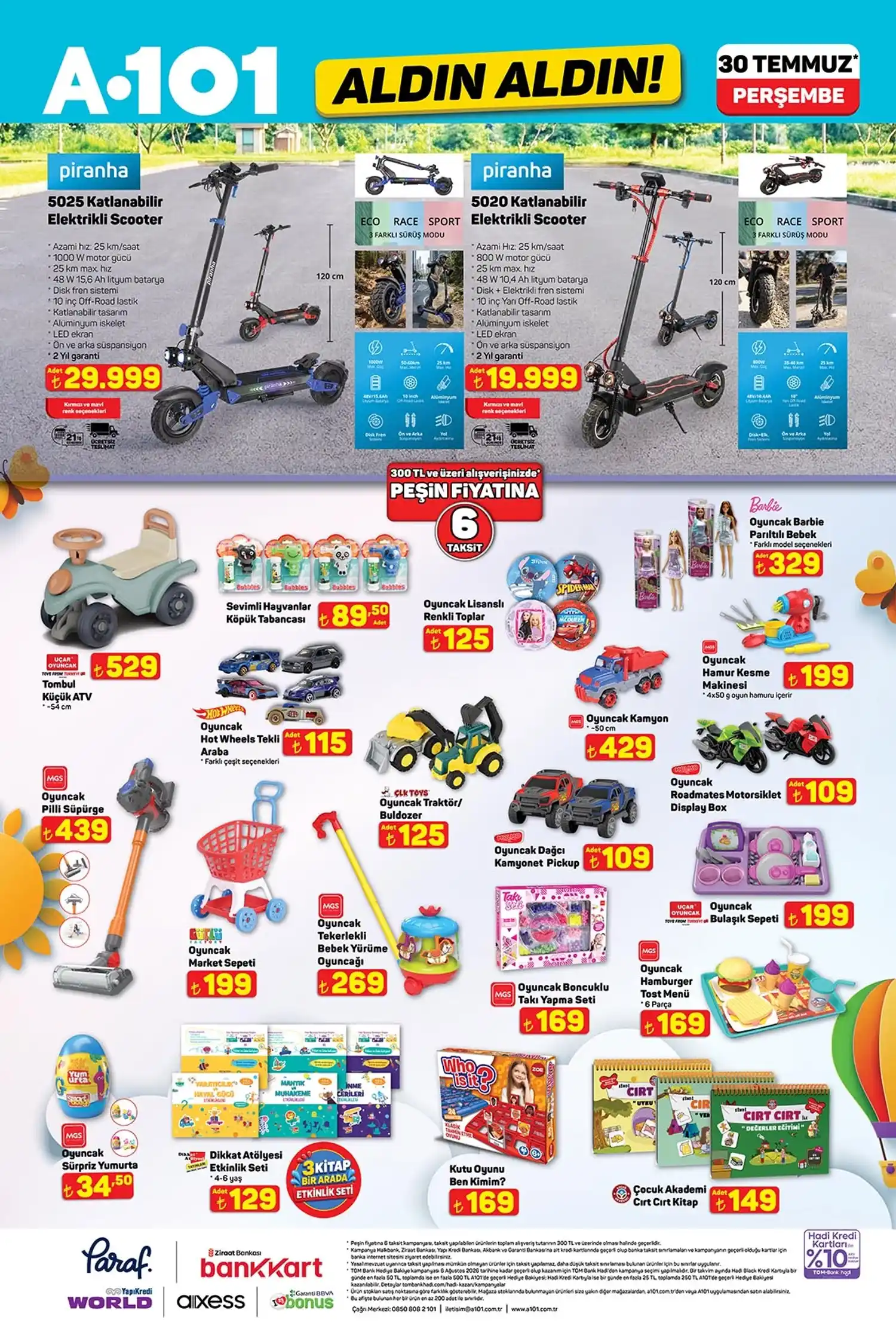 A101 30 Temmuz 2026 katalog oyuncak ve cocuk urunleri