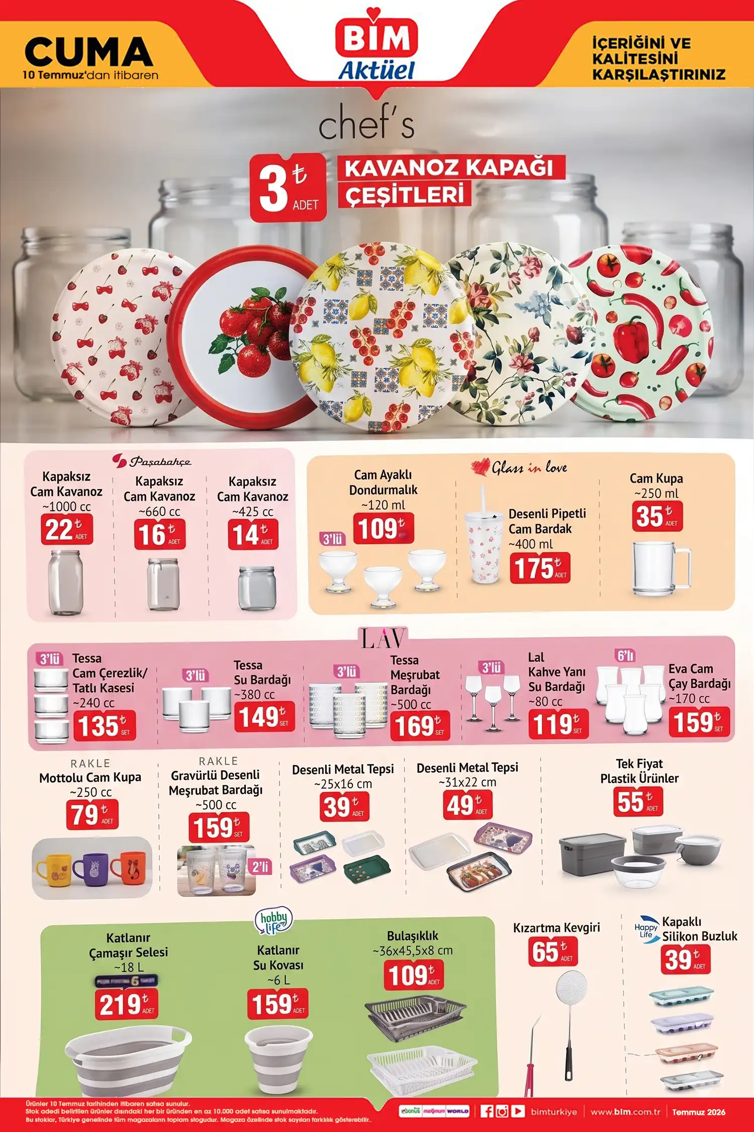 BİM aktüel 10 Temmuz 2026 katalog sayfa 3