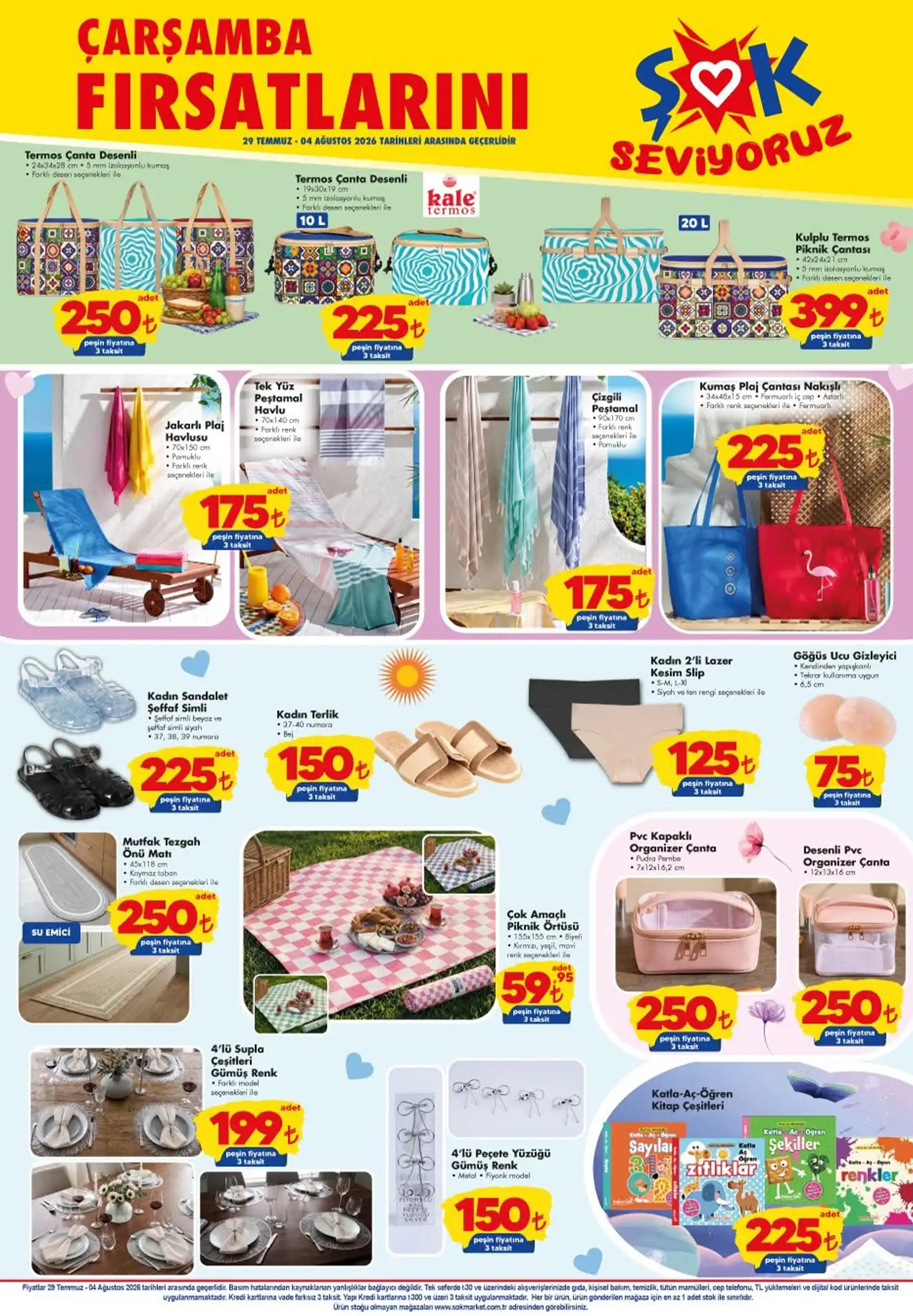 ŞOK 29 Temmuz 2026 katalog plaj piknik ve yazlık ürünler