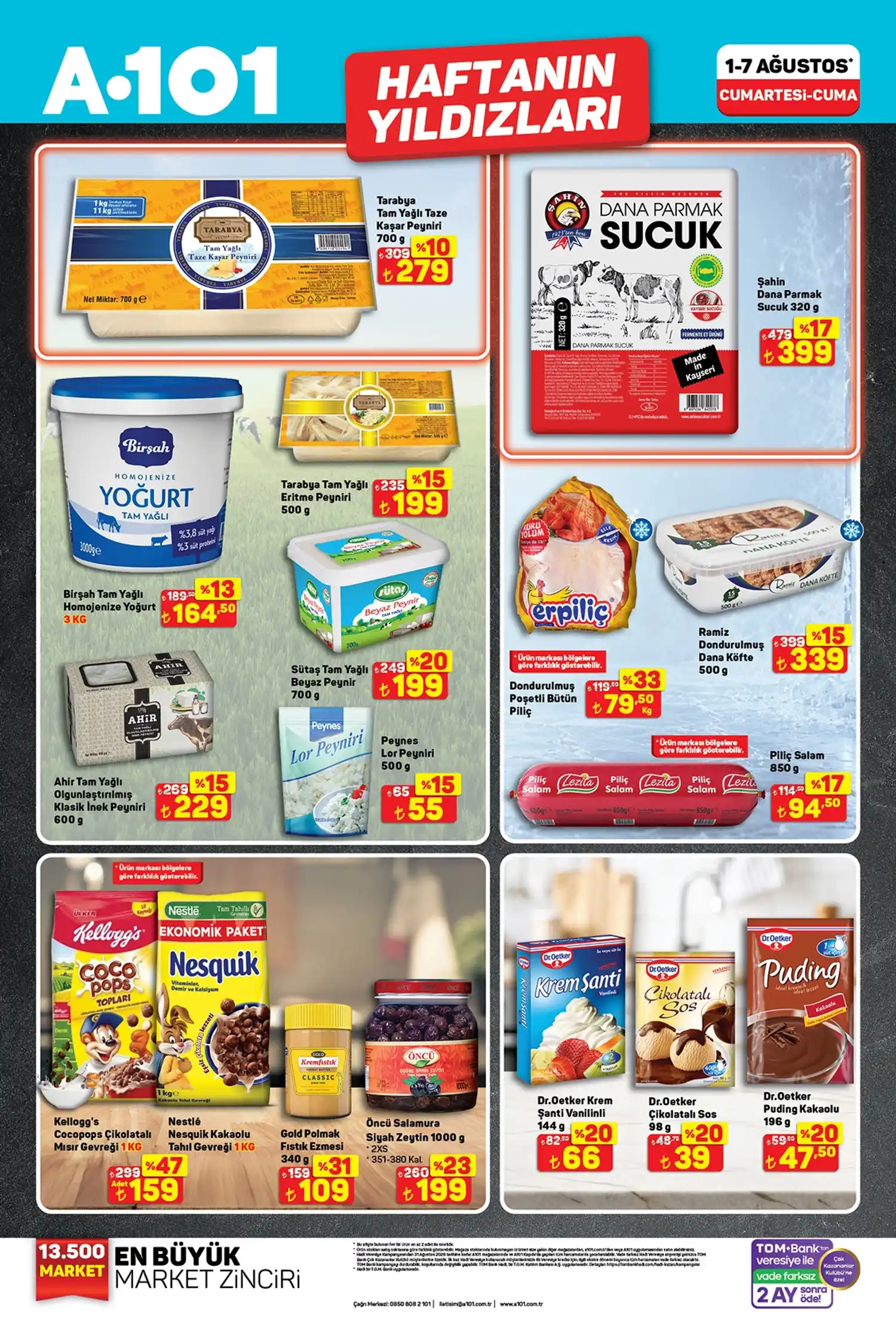 A101 1 Agustos 2026 katalog sut urunleri ve sarkuteri