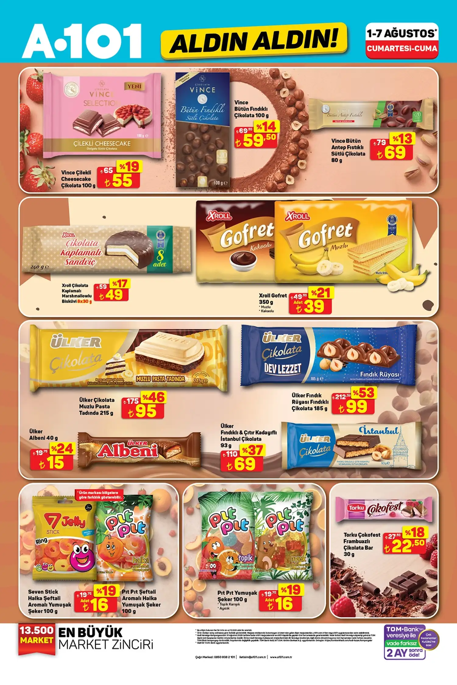 A101 1 Agustos 2026 katalog atistirmalik cesitleri