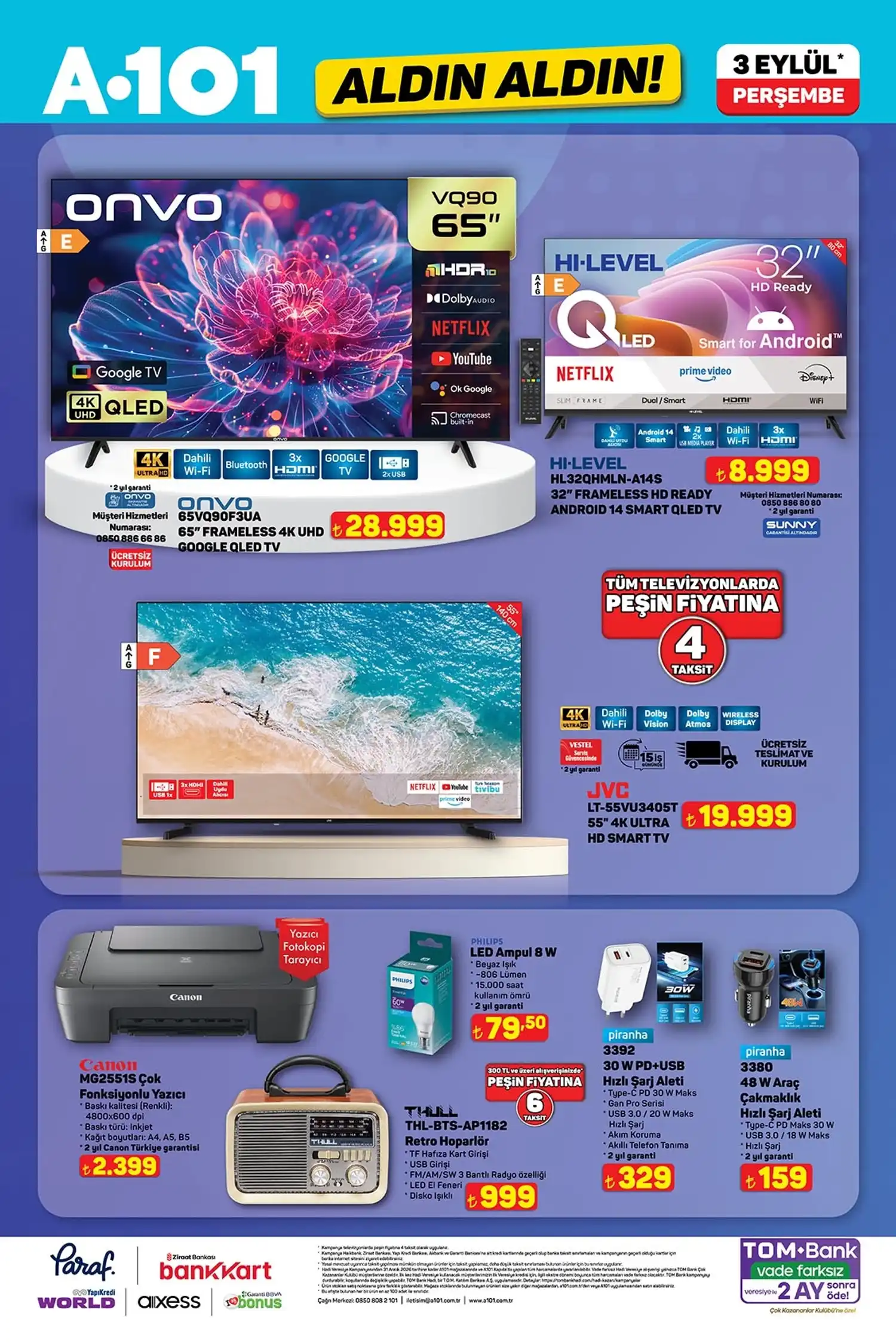 A101 3 Eylul 2026 aktuel katalog sayfa 1