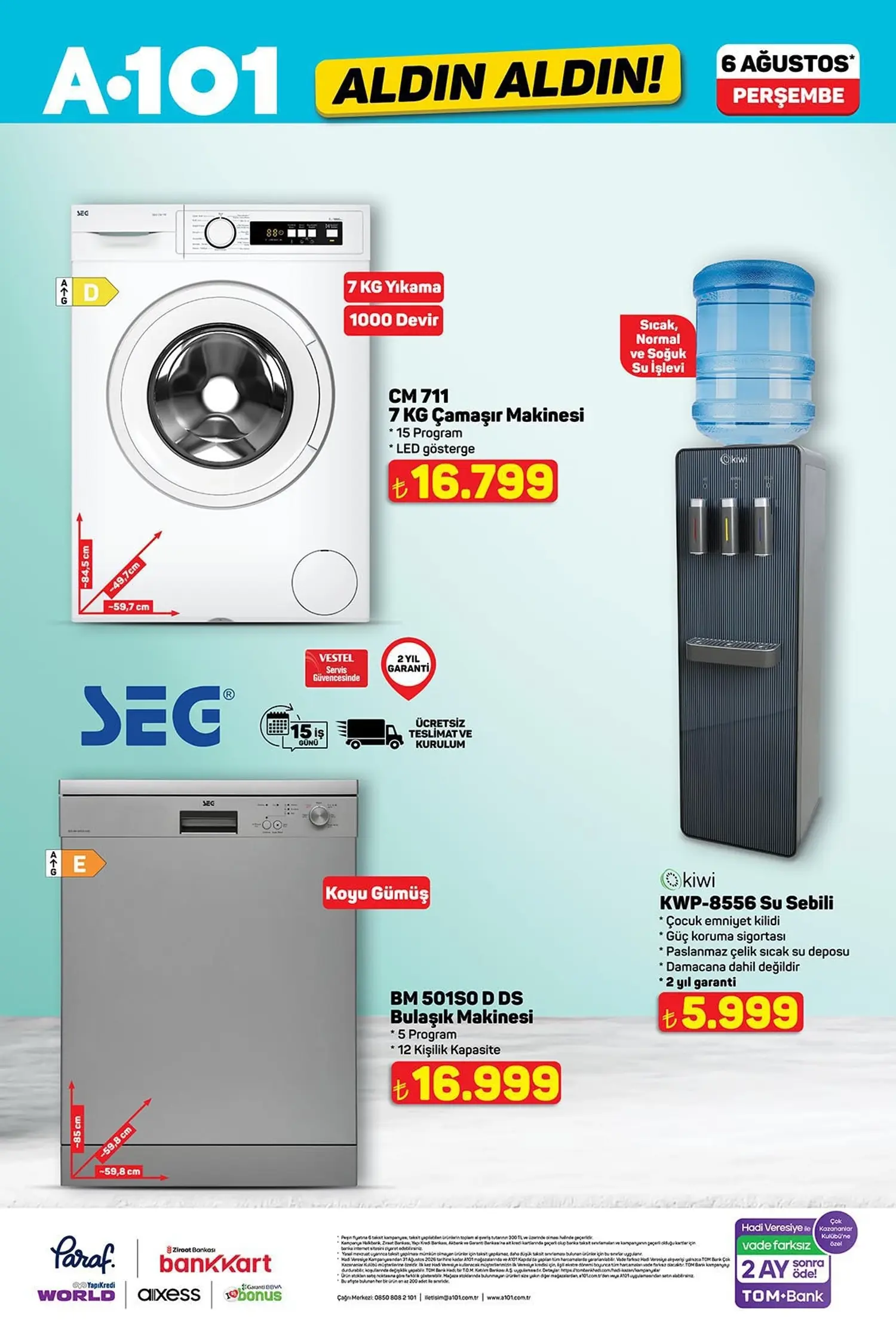 A101 6 Agustos 2026 katalog ev ve mobilya