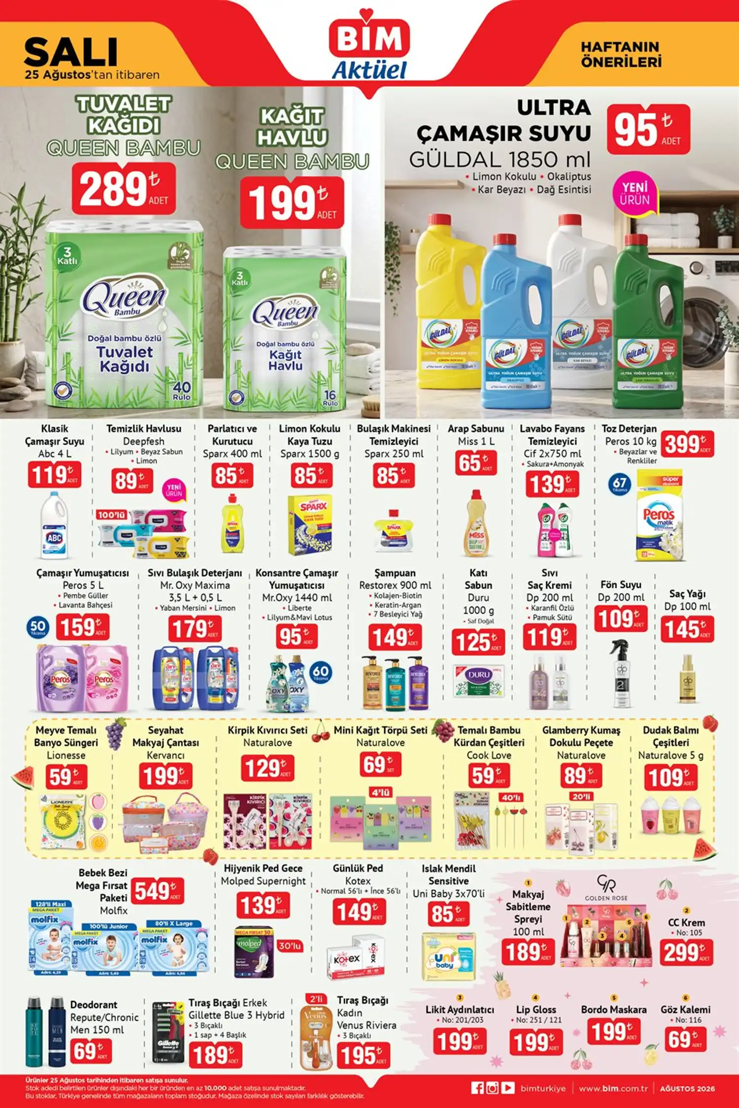 BIM 25 Agustos 2026 aktuel katalog temizlik ve kisisel bakim