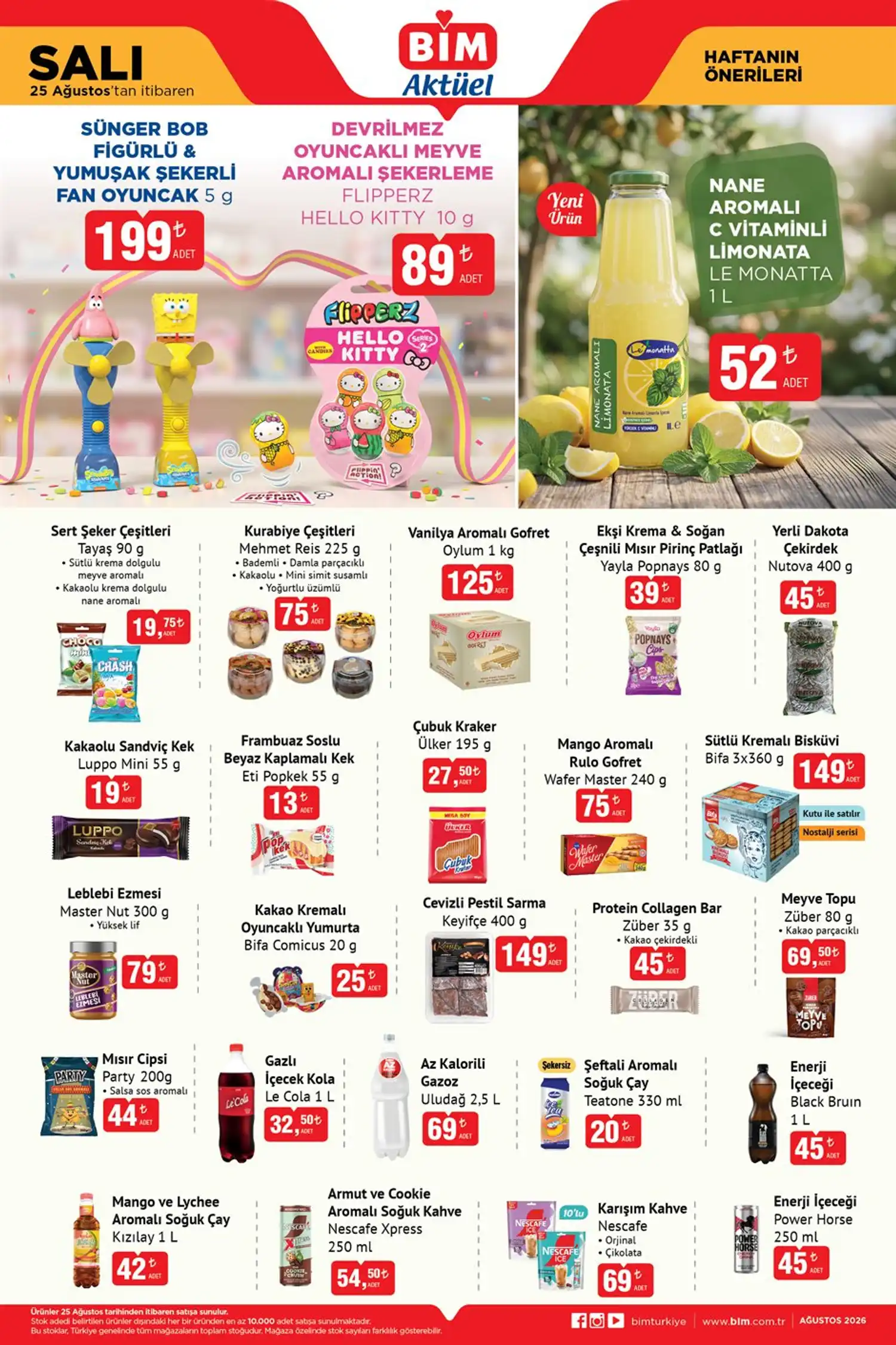 BIM 25 Agustos 2026 katalog sekerleme biskuvi ve icecek