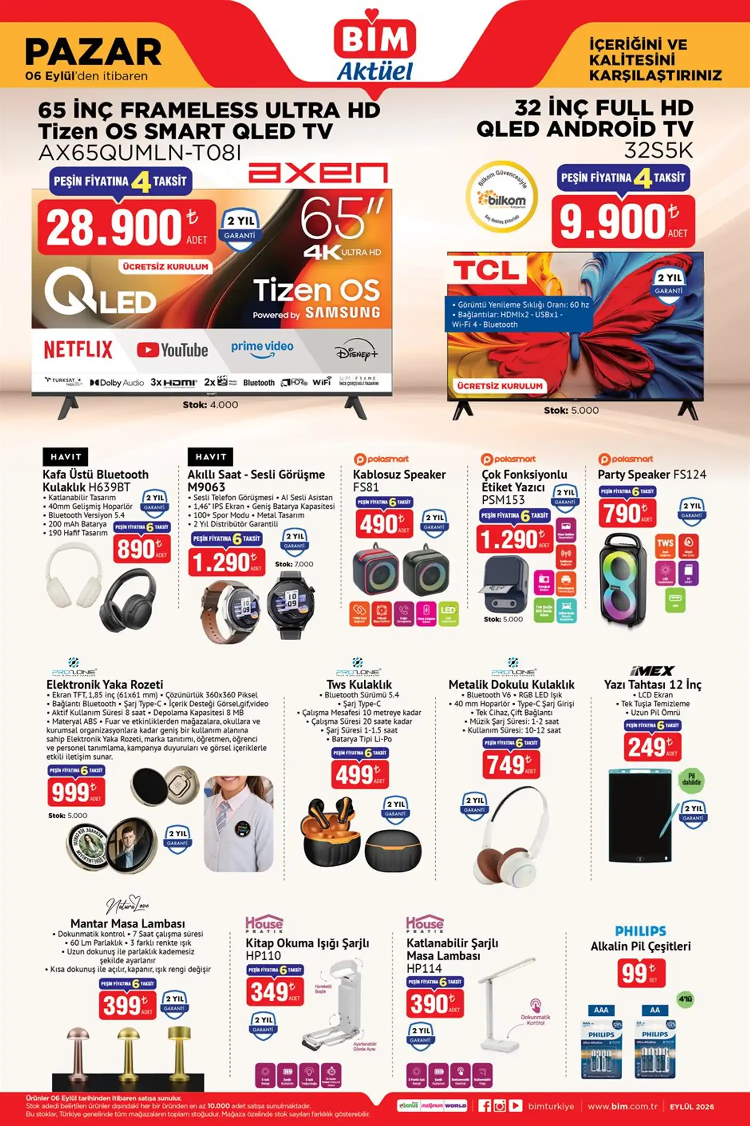 BIM 6 Eylul 2026 aktuel katalog sayfa 1