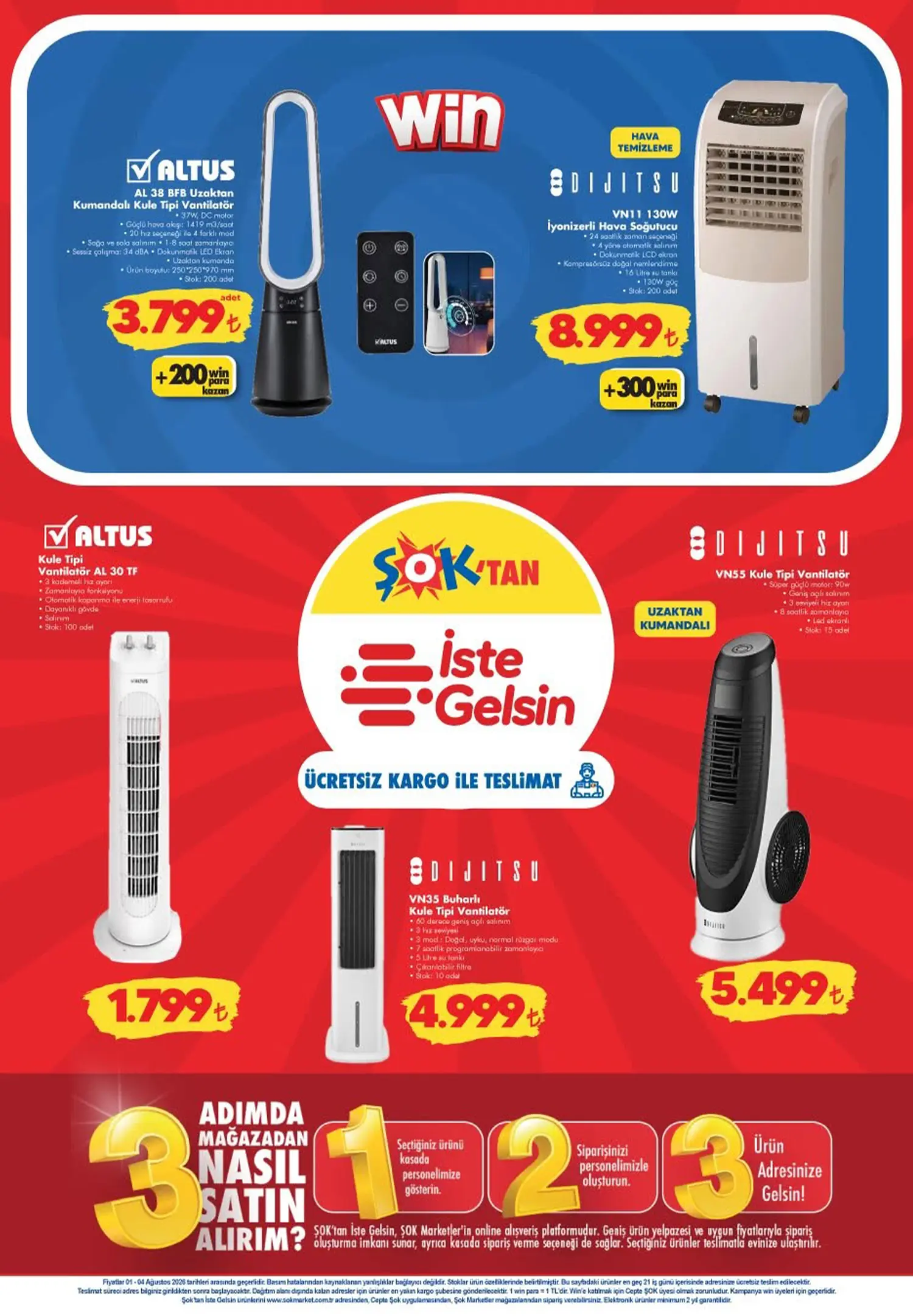 SOK 1 Agustos 2026 katalog vantilator ve hava sogutucu