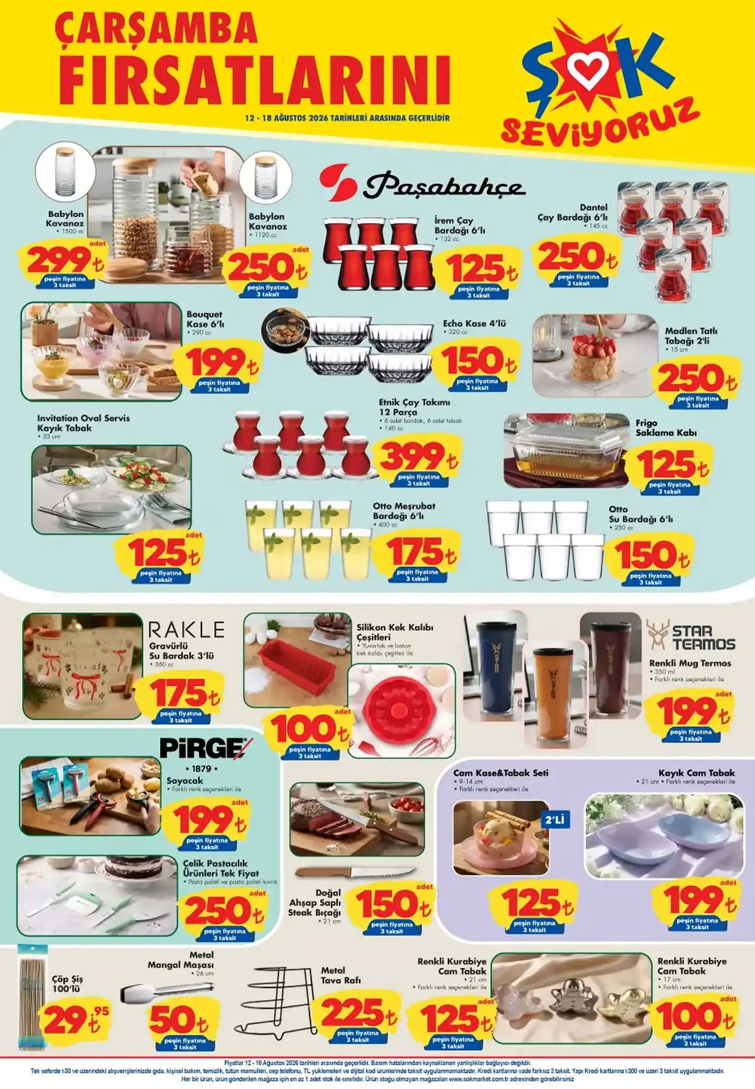 SOK 12 Agustos 2026 katalog giyim ve tekstil urunleri