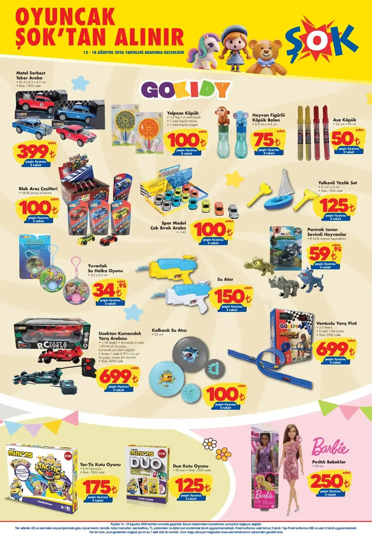 SOK 12 Agustos 2026 katalog oyuncak firsatlari