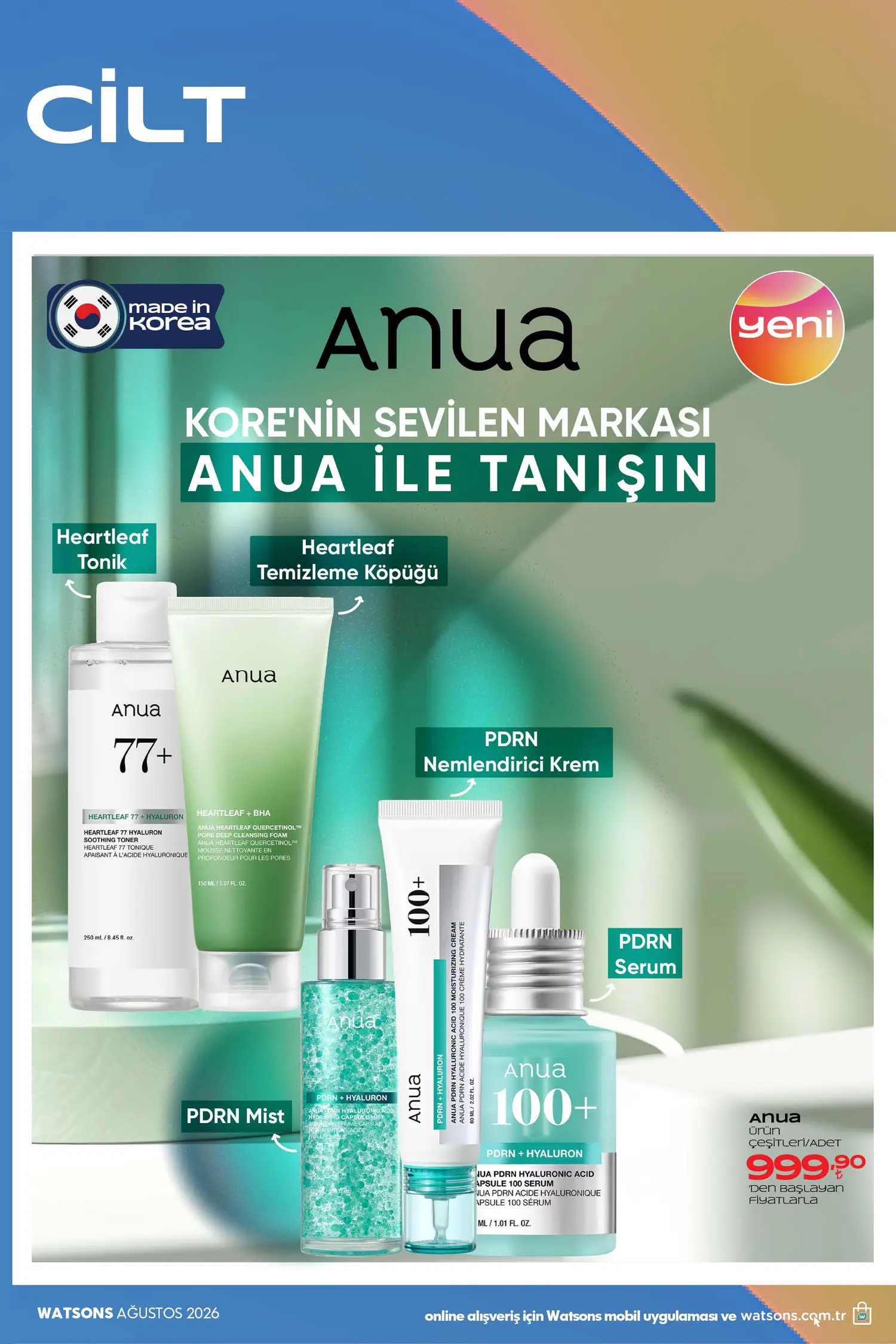 Watsons Agustos 2026 katalog sayfa 2 - K-Beauty cilt bakim