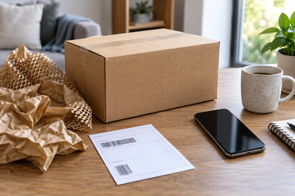 Ürünü kargoya iade için korunaklı biçimde paketleme; temsili görsel.