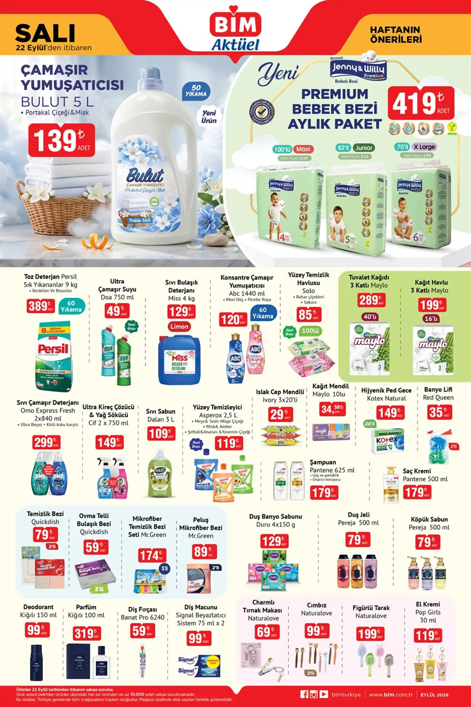 BİM 22 Eylül 2026 Aktüel Ürünler Kataloğu 2. sayfa