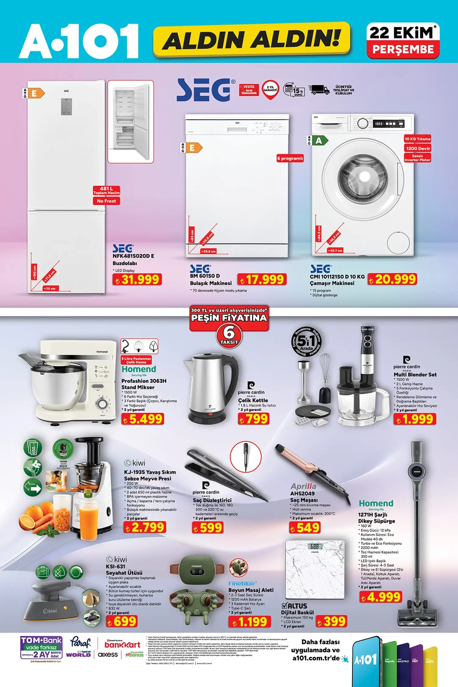 A101 22 Ekim 2026 Aldın Aldın Kataloğu 3. sayfa