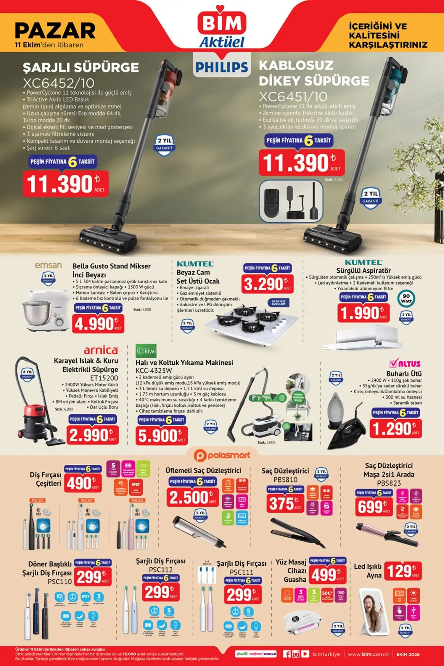 BİM 11 Ekim 2026 Aktüel Ürünler Kataloğu 2. sayfa