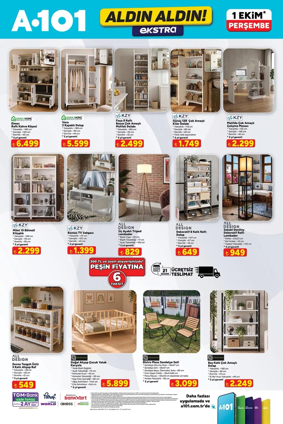 A101 1–7 Ekim 2026 Aldın Aldın Ekstra Kataloğu 1. sayfa