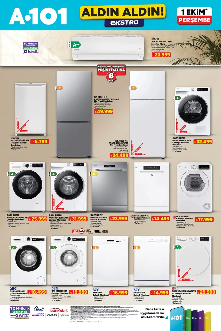 A101 1–7 Ekim 2026 Aldın Aldın Ekstra Kataloğu 2. sayfa
