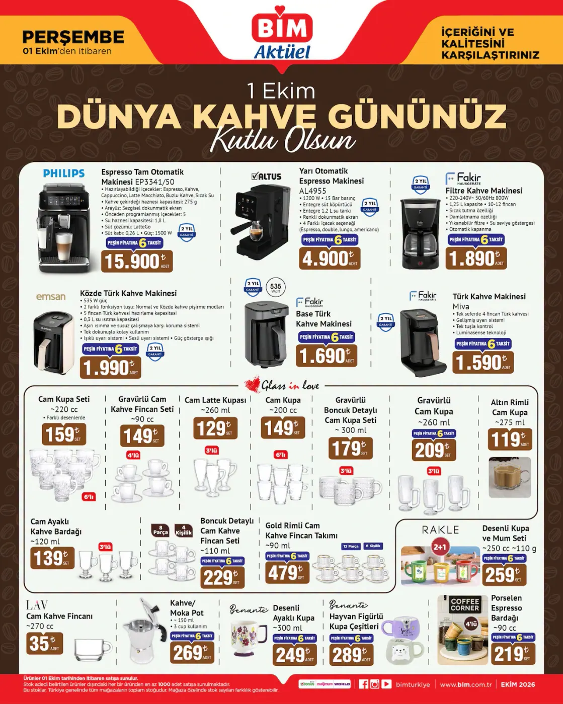 BİM 1–7 Ekim 2026 Elektrikli Bisiklet ve Kahve Kataloğu 2. sayfa